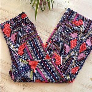 Socialite Vibrant Geometric Print Flared Pants